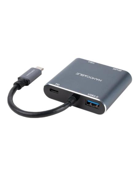 Nanocable converosr usb-c a hdmi/vga/usb3.0/pd