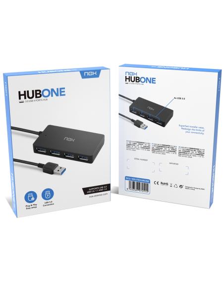 HUB USB NOX HUB ONE 3.0 USB PORTS HUB 4 PUERTOS EXTERNO NXLITEHUBONE