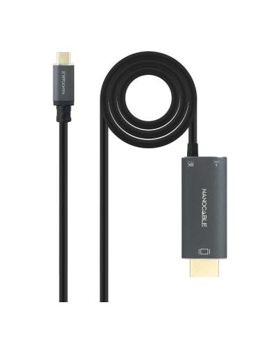 Nanocable cable usb-c/m-hdmi 2.1+usb-c/h pd 1.8 m