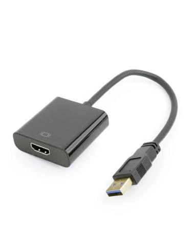Gembird adaptador de pantalla usb a hdmi, negro