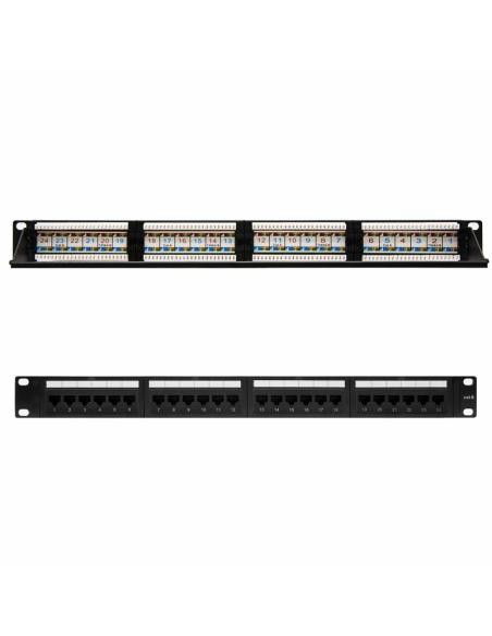 Nanocable panel parcheo 24p cat.6 utp 19"1u dual