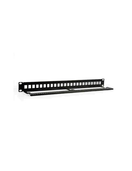 2lan patch panel 19" vacio 24 puertos utp