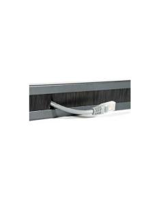 2lan panel pasacables de cepillo 19" 1u metal 2