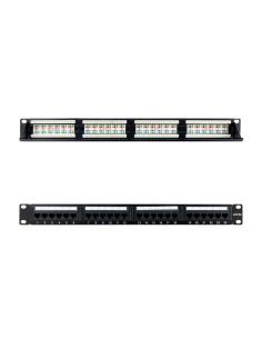 Nanocable panel parcheo 24p cat.6a utp 19"1u dual