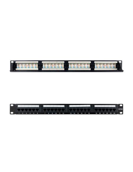 Nanocable panel parcheo 24p cat.6a utp 19"1u dual