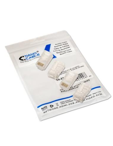 Nanocable conector rj45 categoria 5 utp 100 und.