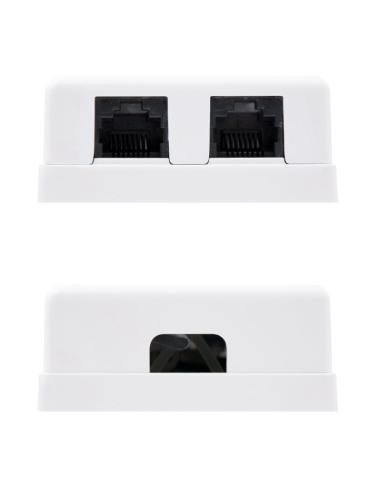 Nanocable roseta superficie cat.6 utp 2tomas blanc