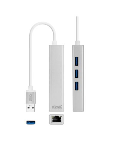 Nanocable conversor usb 3.0 ethernet + 3xusb 3.0