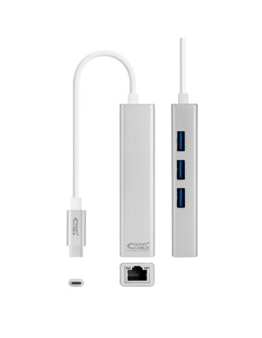 Nanocable conversor usb-c ethernet +3xusb 3.0