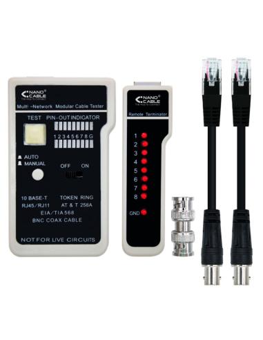 Nanocable testeador cable rj11/rj12/rj45, coaxial