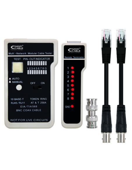 Nanocable testeador cable rj11/rj12/rj45, coaxial