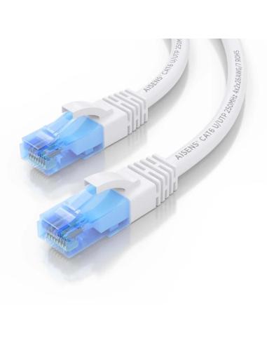 Aisens cable rj45 cat.6 utp awg26 cca blanco 1m