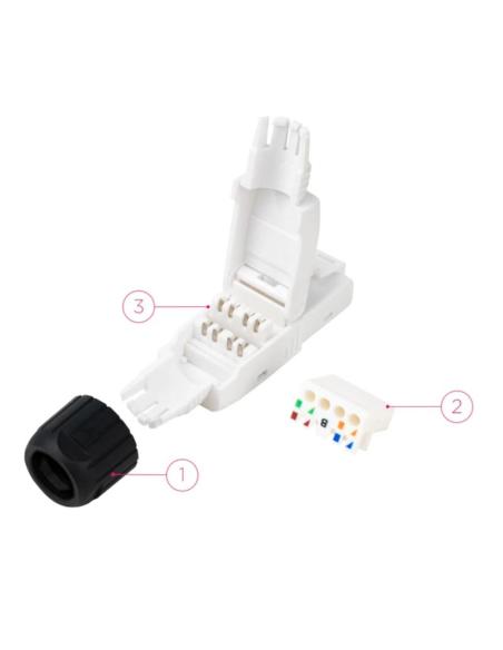 Nanocable conector rj45 auto crimpable 10 uds