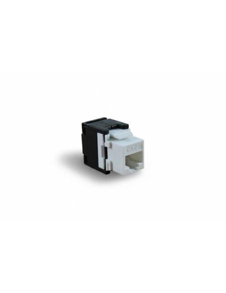 2lan conector rj45 cat.6 utp hembra tooless 180º.