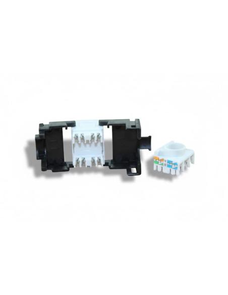 2lan conector rj45 cat.6 utp hembra tooless 180º.