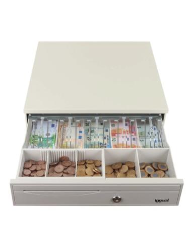 Iggual cajón portamonedas iron-30w 42cm 5+5 blanco