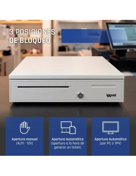 Iggual cajón portamonedas iron-30w 42cm 5+5 blanco