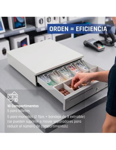 Iggual cajón portamonedas iron-30w 42cm 5+5 blanco