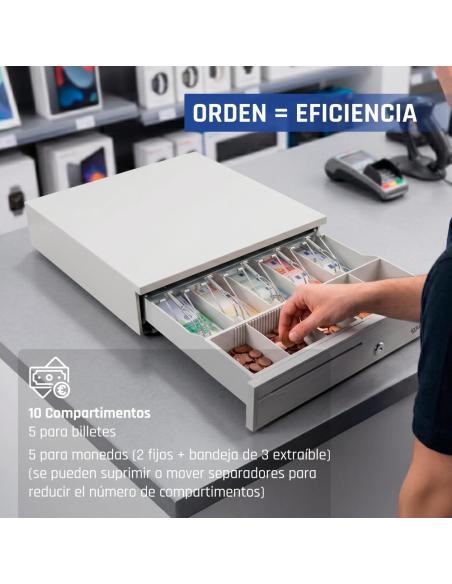 Iggual cajón portamonedas iron-30w 42cm 5+5 blanco