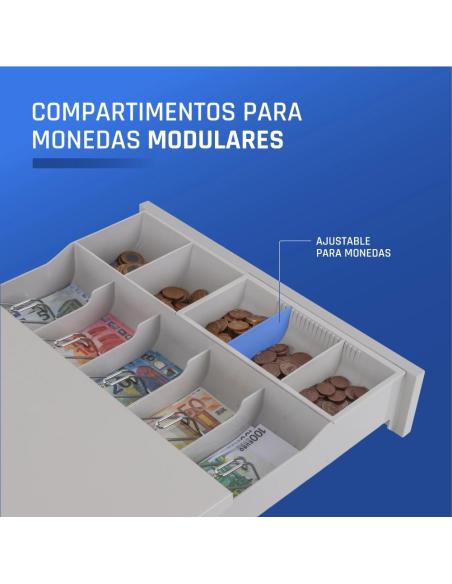 Iggual cajón portamonedas iron-30w 42cm 5+5 blanco