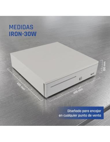 Iggual cajón portamonedas iron-30w 42cm 5+5 blanco