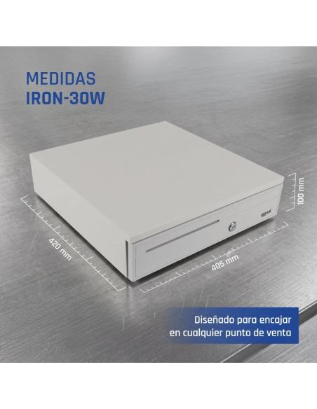 Iggual cajón portamonedas iron-30w 42cm 5+5 blanco