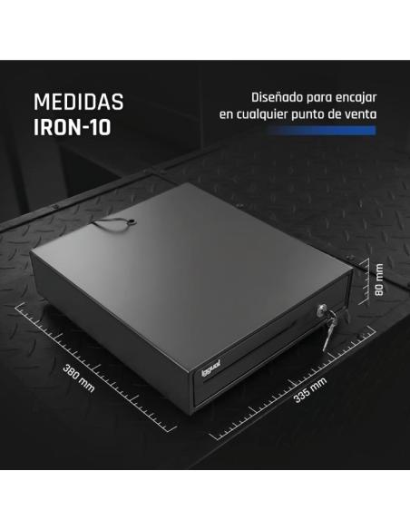 Iggual cajón portamonedas iron-10 38cm 4+6 negro