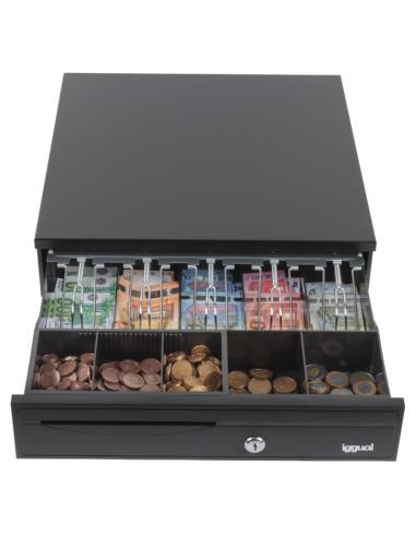 Iggual cajón portamonedas iron-30 42cm 5+5 negro