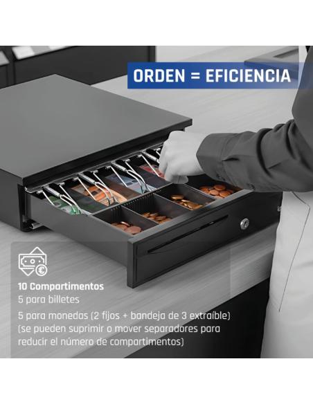 Iggual cajón portamonedas iron-30 42cm 5+5 negro