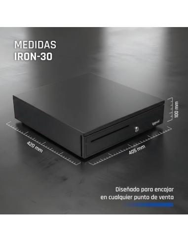 Iggual cajón portamonedas iron-30 42cm 5+5 negro