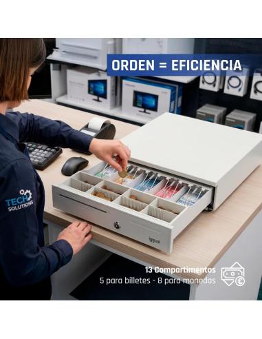 Iggual cajón portamonedas iron-50w 42cm 5+8 blanco