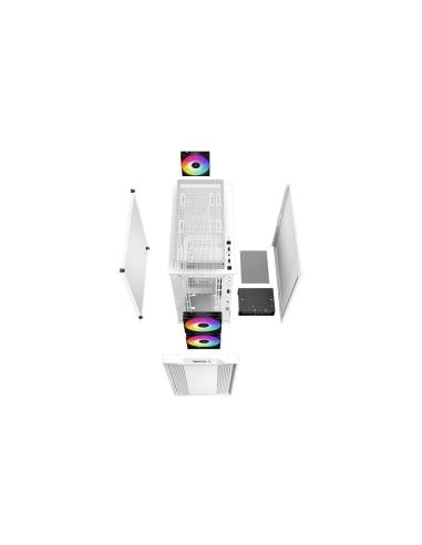 CAJA MICRO-ATX SEMITORRE DEEPCOOL CC360 ARGB C.TEMPLADO 3 VENT. ARGB BLANCA