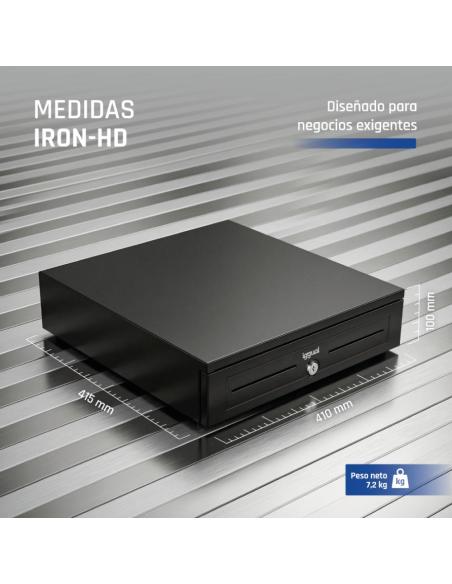 Iggual cajón portamonedas iron-hd 41cm 5+8 negro