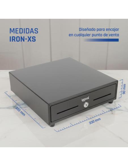 Iggual cajón portamonedas iron-xs 33cm 4+8 negro