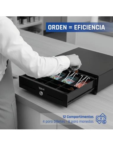 Iggual cajón portamonedas iron-xs 33cm 4+8 negro