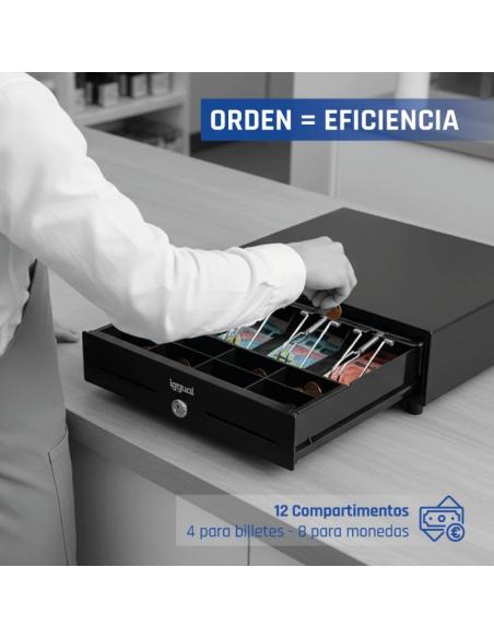 Iggual cajón portamonedas iron-xs 33cm 4+8 negro