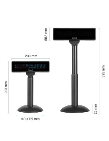 Iggual visor tpv regulable usb vfd 7" info display