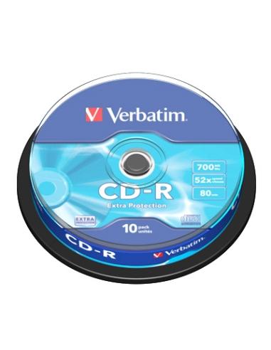 Verbatim cd-r 700mb 52x tarrina 10uds