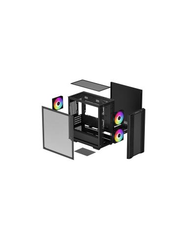 CAJA MICRO-ATX SEMITORRE DEEPCOOL CC360 ARGB C.TEMPLADO 3 VENT. ARGB