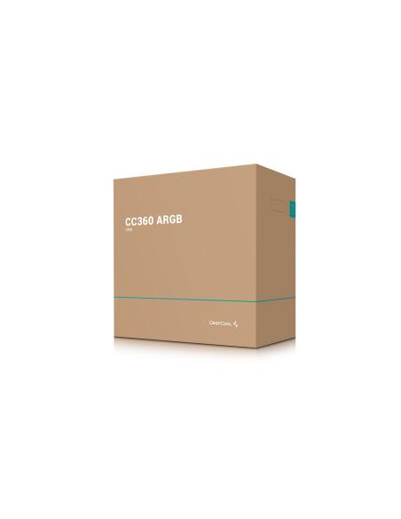 CAJA MICRO-ATX SEMITORRE DEEPCOOL CC360 ARGB C.TEMPLADO 3 VENT. ARGB