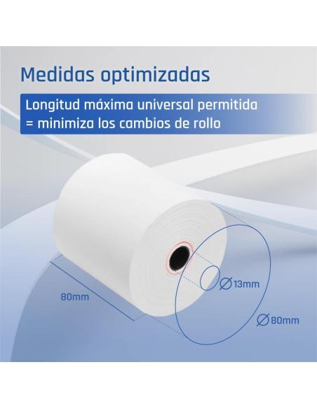 Iggual caja 50 rollos papel térmico sin bpa 80x80