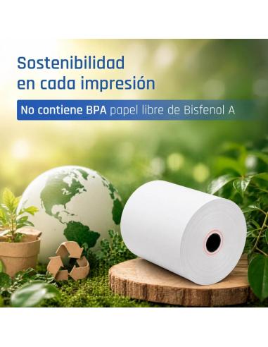 Iggual caja 50 rollos papel térmico sin bpa 80x80