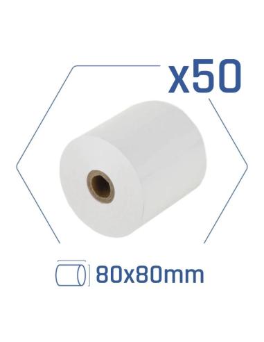 Iggual caja 50 rollos papel térmico sin bpa 80x80