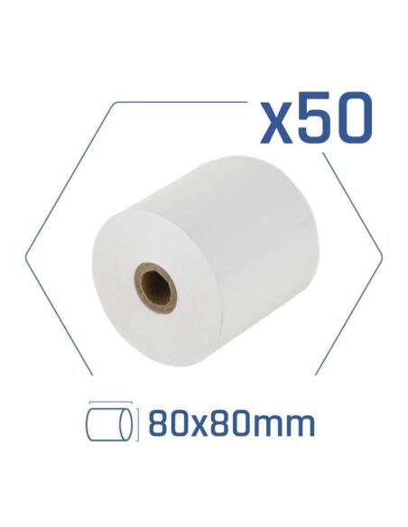 Iggual caja 50 rollos papel térmico sin bpa 80x80