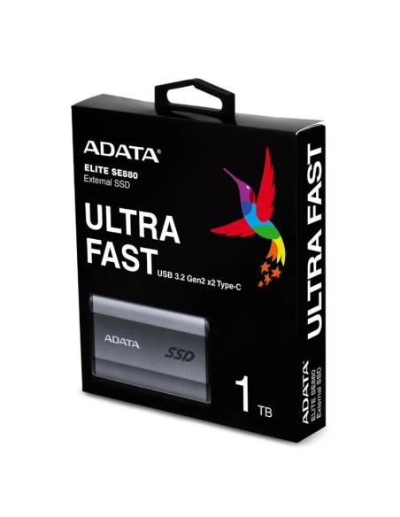 Adata elite se880 ssd externo 1tb usb 3.2 gray