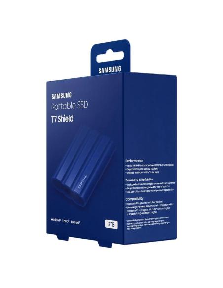 Samsung t7 shield ssd externo 2tb nvme usb3.2 azul