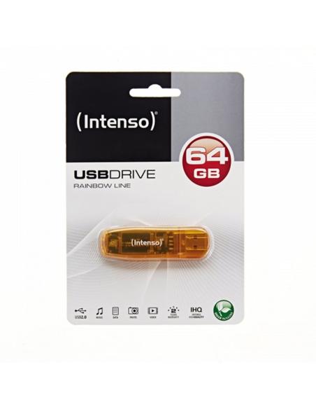 Intenso 3502490 lápiz usb 2.0 rainbow 64gb naranja