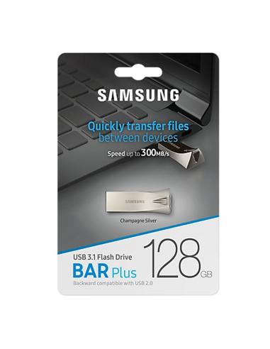 Samsung bar plus 128gb usb 3.1 champaign silver