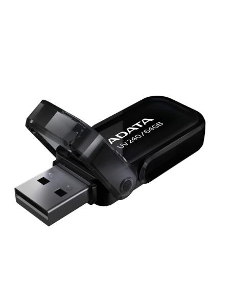 Adata lapiz usb uv240 64gb usb 2.0 negro