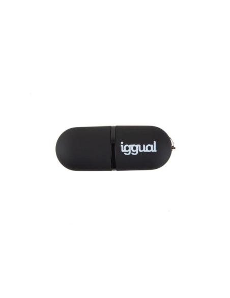 Iggual lápiz usb 2.0 16gb pen16 negro con tapa